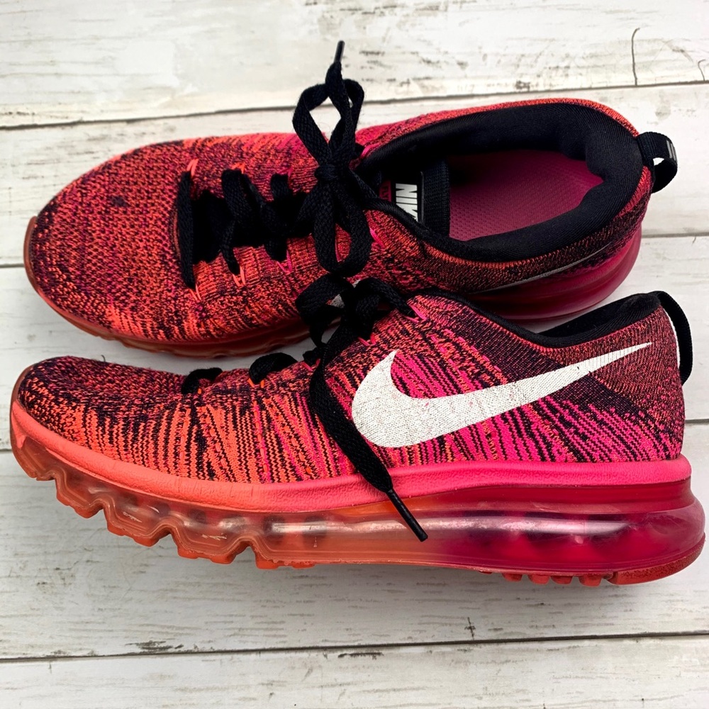 Nike Women’s Flyknit Max Pink Orange Black